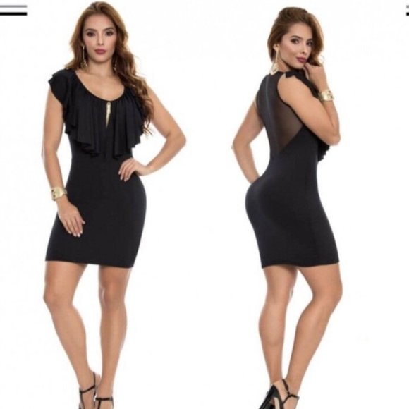 Colombian Butt Lift and Tummy Control Short Dress with Zipper - Picture 1 of 2